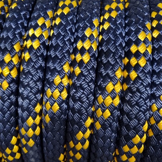 Handy elastic, marinbl med bl/gul inslag, 18 mm