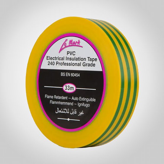 PVC Tape Le Mark19mm x 33m Grn/gul