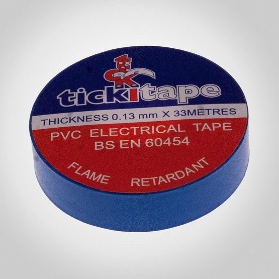 PVC Tickitape 33m x 19mm Bl