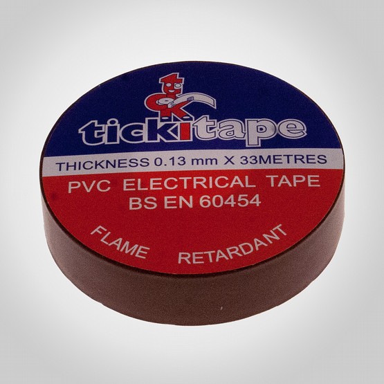 PVC Tickitape 33m x 19mm Brun