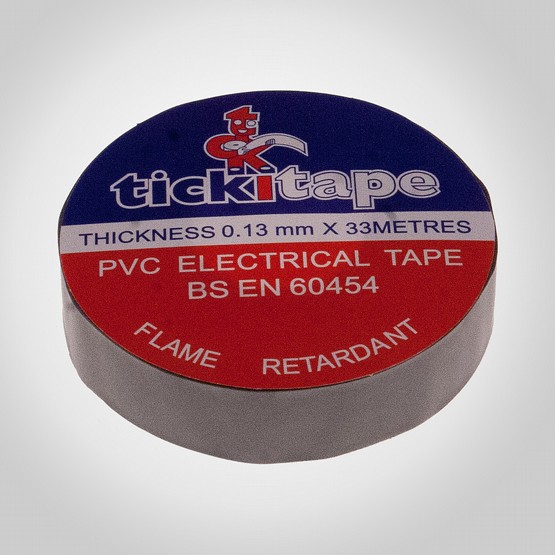 PVC Tickitape 33m x 19mm Grå