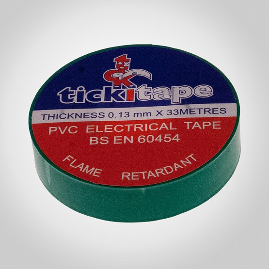 PVC Tickitape 33m x 19mm Grn