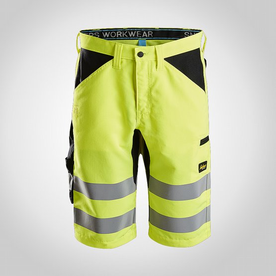 Shorts Snickers LiteWork 6132 Varselgul/Svart