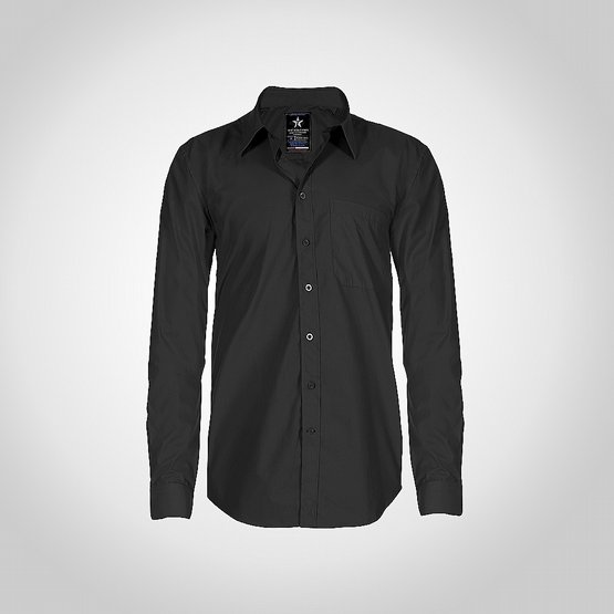 Skjorta L/S Texstar SH19  Svart