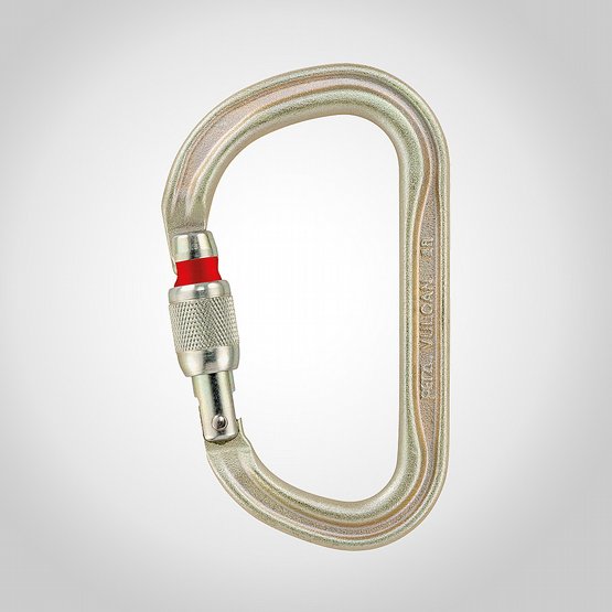 Skruvkarbin Petzl Vulcan Screw-Lock, Stl Guld