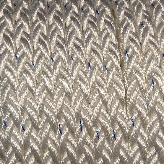 Squareline-PES vit med bl inslag 14 mm
