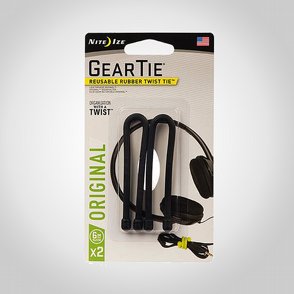 Gear Tie 6- Black 2pk