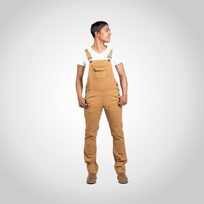 Hängselbyxor Dovetail Freshley Overall - saddle Brown Canvas