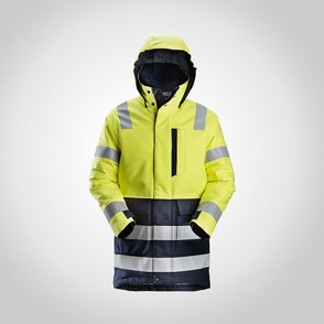 Jacka Snickers 1860 PW Kl3 Parkas Varselgul/Marinbl