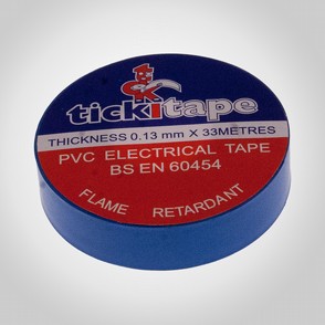 PVC Tickitape 33m x 19mm Blå