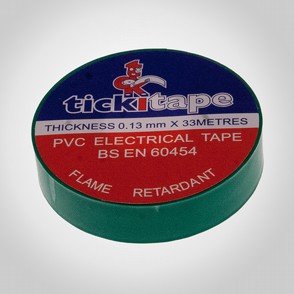 PVC Tickitape 33m x 19mm Grn