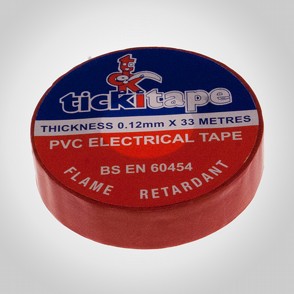 PVC Tickitape 33m x 19mm Röd