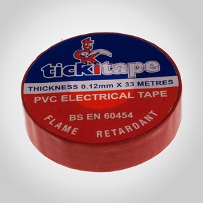 PVC Tickitape 33m x 19mm Rd