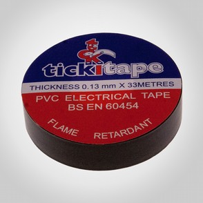 PVC Tickitape 33m x 19mm Svart thumbnail