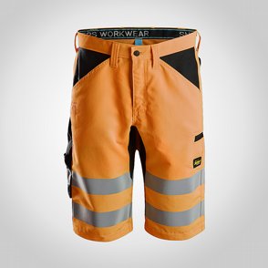 Shorts Snickers LiteWork 6132 Varselorange/Svart