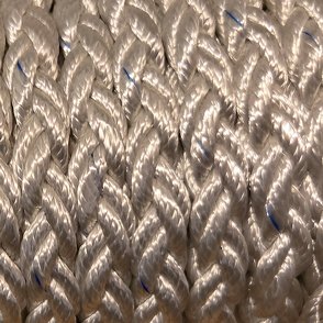 Squareline-PES vit med bl inslag 16mm