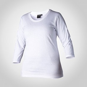 T-shirt dam Top Swede 3/4 rm vit