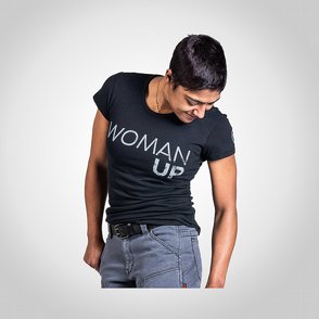 T-shirt Dovetail Workwear Woman Up Svart