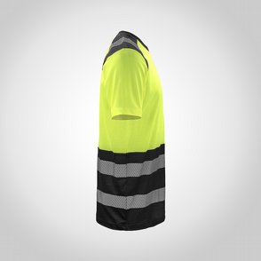 T-shirt Hi-Vis Texstar TS22  Gul/Svart 2 thumbnail